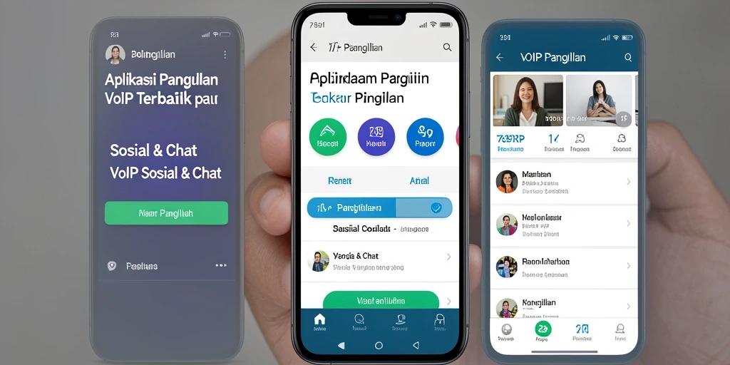 Antarmuka aplikasi 789RP untuk VoIP Panggilan yang bersih dan mudah digunakan.