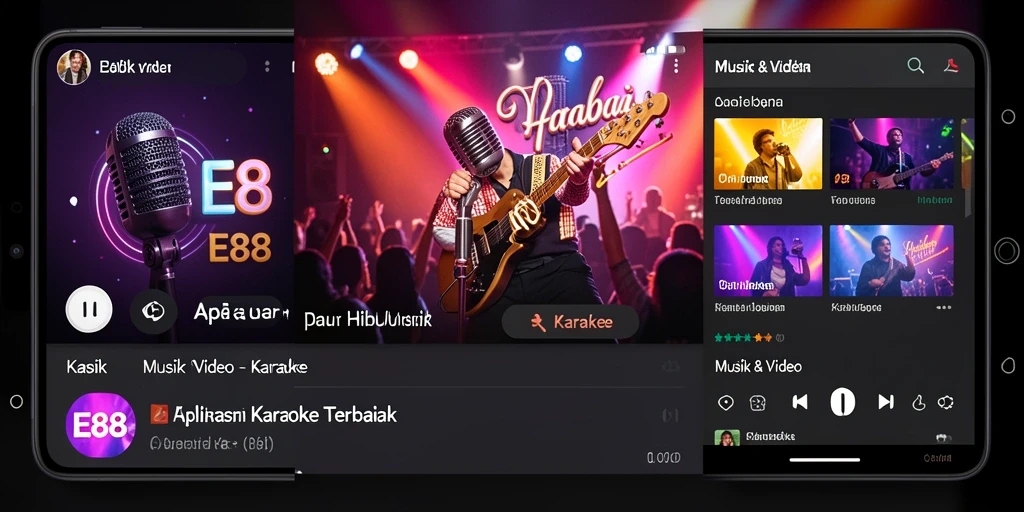 Antarmuka E88 yang menarik untuk pengalaman karaoke terbaik.
