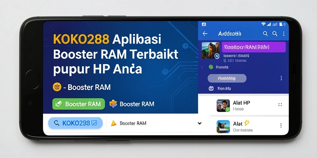 Antarmuka KOKO288 yang sederhana dan fungsional untuk optimalisasi RAM.