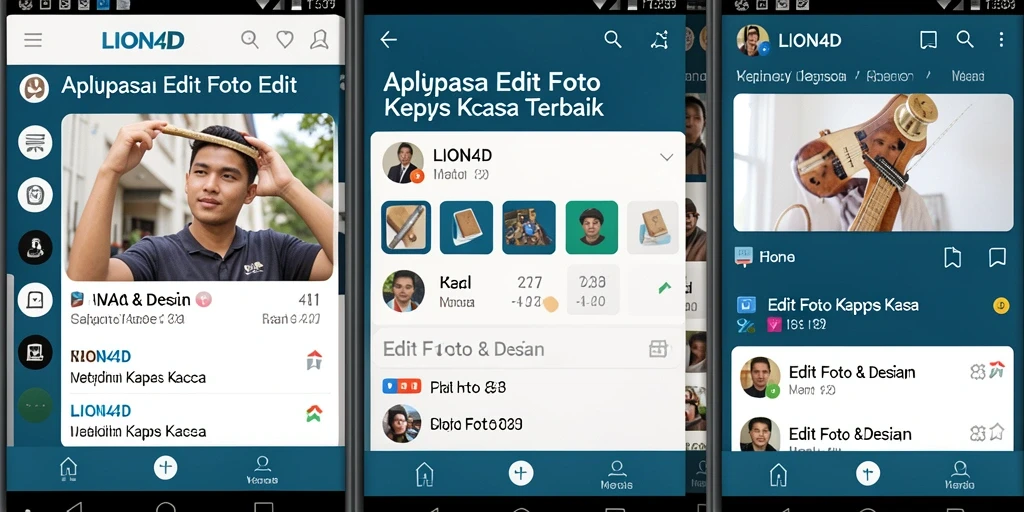 Antarmuka LION4D dengan efek kertas kaca yang menawan.