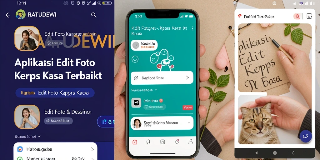 Antarmuka pengguna RATUDEWI yang intuitif untuk Edit Foto Kertas Kaca.