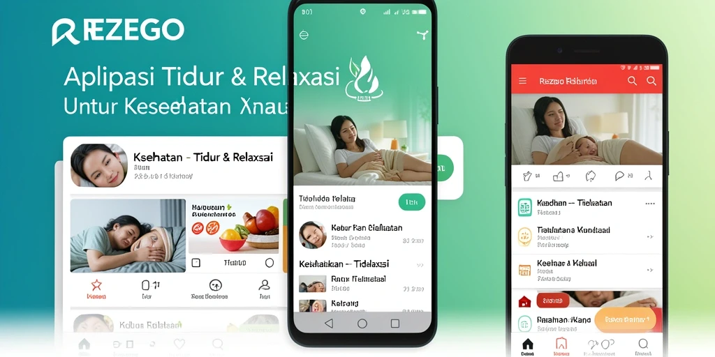 Antarmuka REZEGO yang intuitif untuk relaksasi dan tidur.