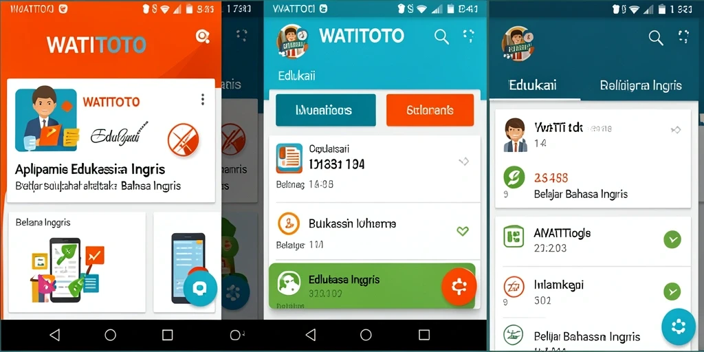 Antarmuka WATITOTO yang interaktif dalam belajar Bahasa Inggris.
