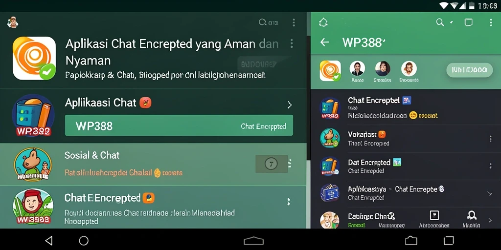 Antarmuka WP888 yang ramah pengguna dan aman untuk chat.